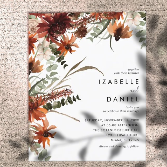 Budget Automne Terracotta Rustique Mariage Circula (Créateur téléchargé)