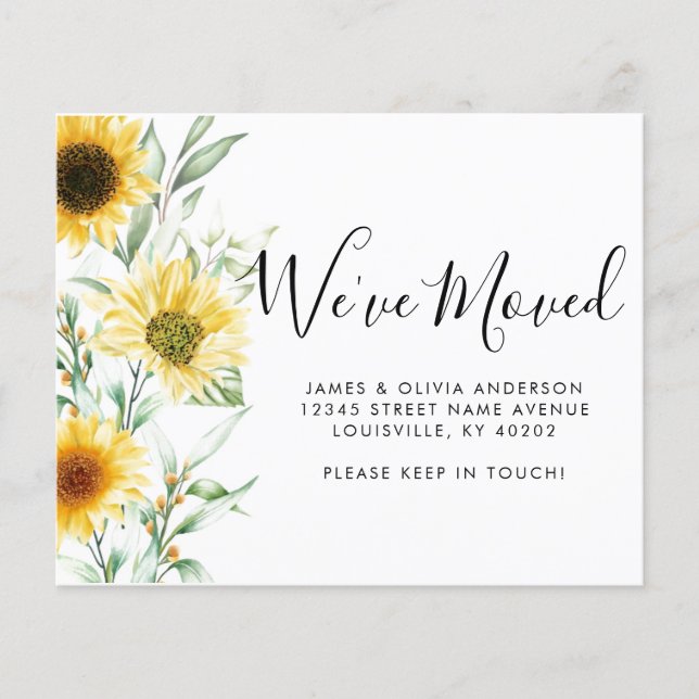 Budget Automne Tournesol d'automne Nous avons boug (Devant)