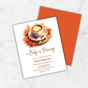 Budget Automne Un bébé brasse Baby shower Invitati