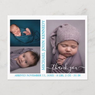 Budget Baby Boy Photo Collage Faire-part de naissa