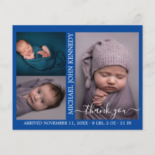 Budget Baby Boy Photo Collage Faire-part de naissa