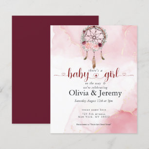 Budget Baby Girl on the Way Pink Dream Catcher