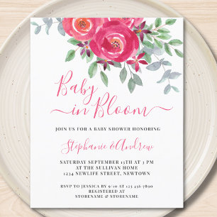 Budget Baby in Bloom Baby shower Invitation