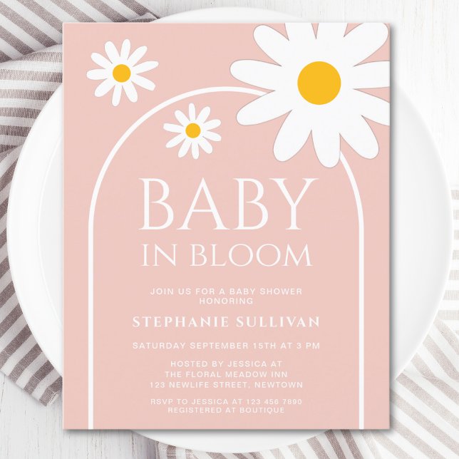Budget Baby in Bloom Daisy Baby shower Invitation (Créateur téléchargé)