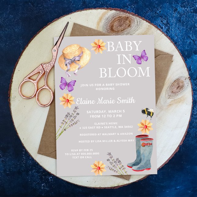 Budget Baby in Bloom Garden Baby shower Invitation (Créateur téléchargé)
