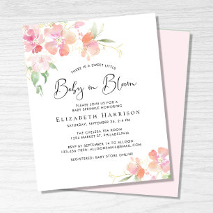 Budget Baby in Floral Sprinkle Invitation
