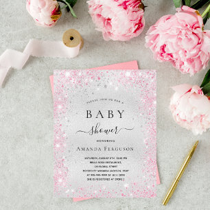 Budget baby shower argent parties scintillant rose