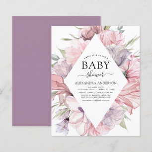 Budget Baby shower Boho Dusty rose violet
