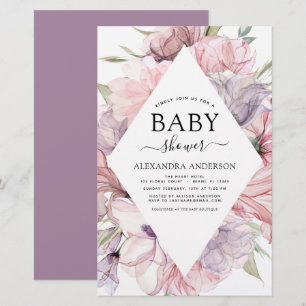 Budget Baby shower Boho Dusty rose violet