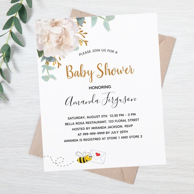 Budget Baby shower bourdon abeille végétation fleu (Créateur téléchargé)