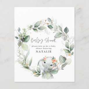 budget baby shower d'aquarelle d'eucalyptus