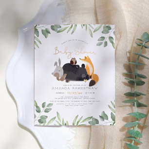 Budget Baby shower des animaux d'aquarelle des boi