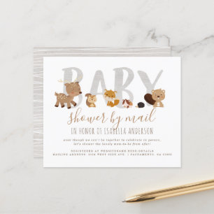 Budget Baby shower Neutre Des Animaux Des Bois Par