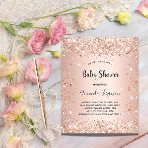 Budget Baby shower parties scintillant rose or mét