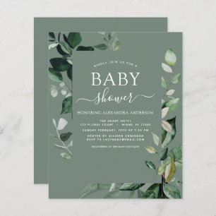 Budget Baby shower Sage Green Botanique