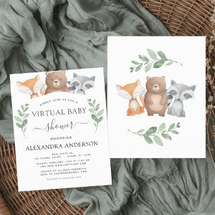 Budget Baby shower virtuel Woodland Eucalyptus