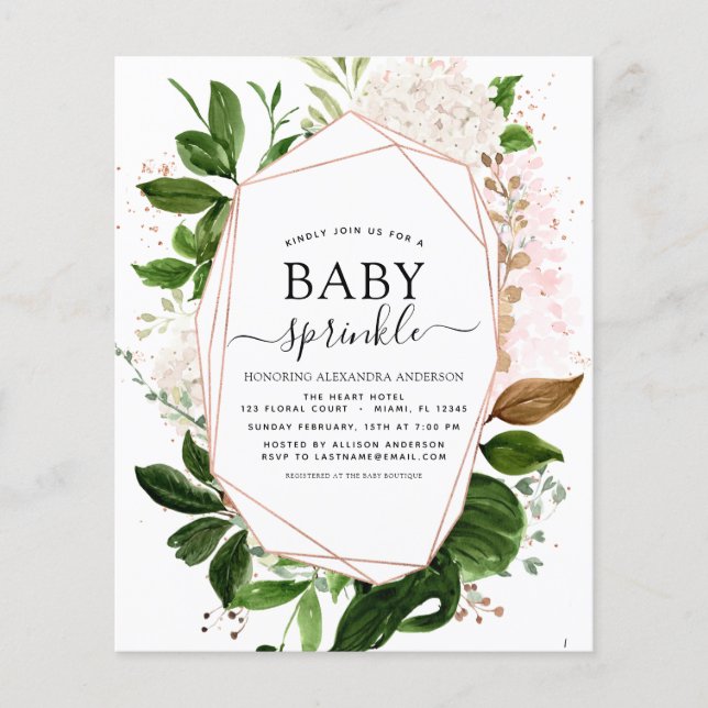 Budget Baby Sprinkle Douche verdure géométrique (Devant)