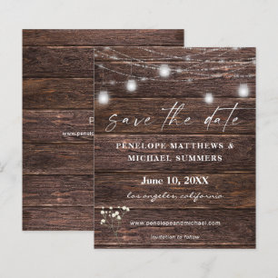 Budget Baby's Breath Rustique Faire-Part de Conser