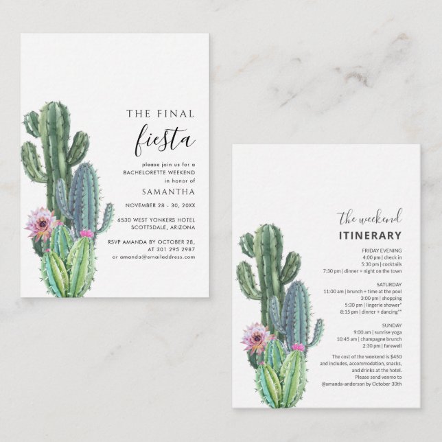 Budget Bachelorette Invitation de fin de semaine a (Devant / Derrière)