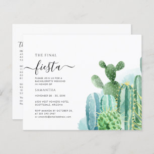 Budget Bachelorette Week-end Invitation Itinéraire