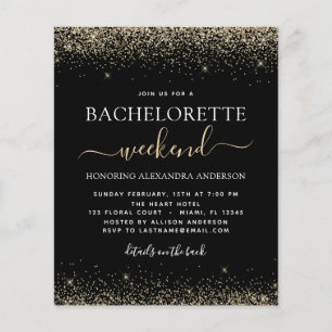 Budget Bachelorette Weekend Gold Parties scintilla