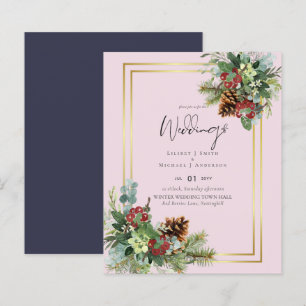 BUDGET Baies Rouges d'Hiver Cônes de Pin Mariage