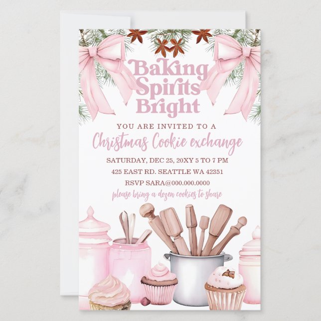 Budget Baking Spirits Bright Pink Cookie Exchange  (Devant)