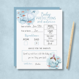 Budget Baleine Baby shower Bébé Prédictions et con