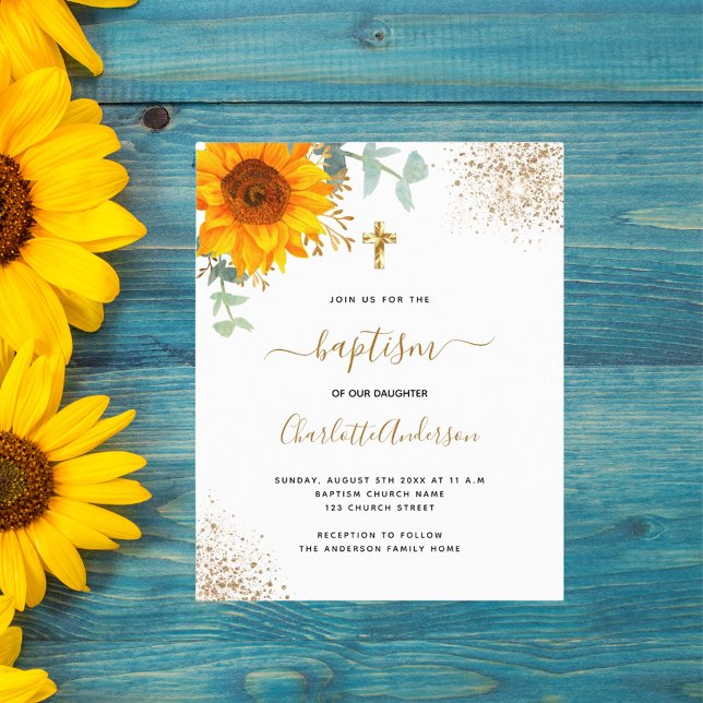 Budget Baptême eucalyptus tournesol vert (Créateur téléchargé)