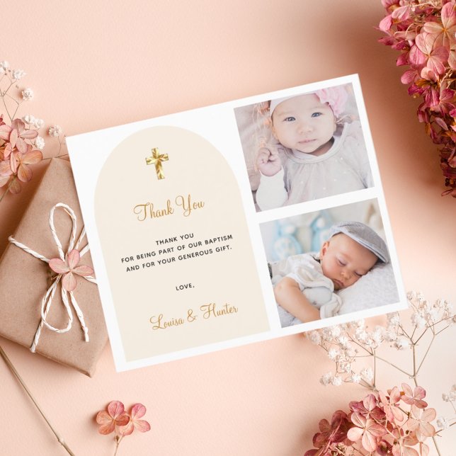 Budget baptême photo jumeaux élégant merci (Créateur téléchargé)