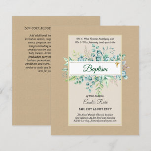 Budget BAPTISM Baptiser la verdure Feuilles Invita