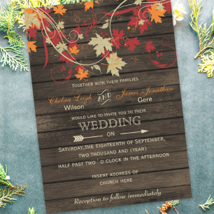 Budget Barn Wood Rustic Mariage de automne invitat