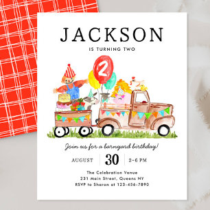 Budget Barnyard Animaux Camion Enfants Ferme Anniv