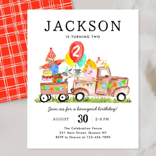 Budget Barnyard Animaux Camion Enfants Ferme Anniv (Créateur téléchargé)