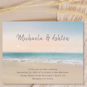 Budget Beach Destination Mariage Invitation