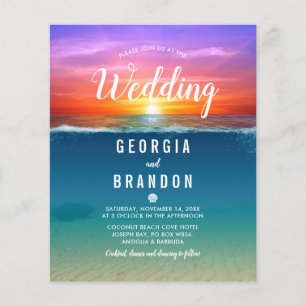 Budget Beach Tropical Faire-part de mariage