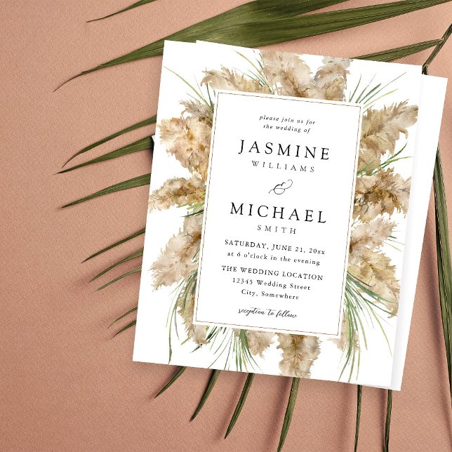 Budget Beachy Pampas Grass Boho Mariage 2 (Créateur téléchargé)