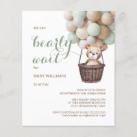 Budget Bearly Wait Teddy Balloon Baby shower vert