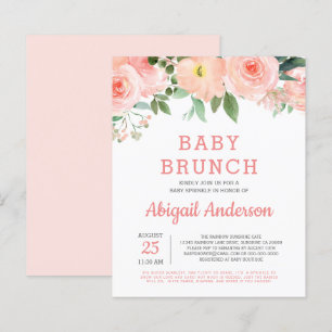 Budget Bébé Brunch Aquarelle Floral Invitation