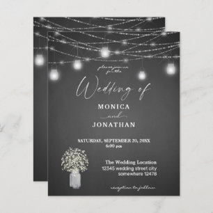 Budget Bébé's Breath, G Chalkboard, String Lights