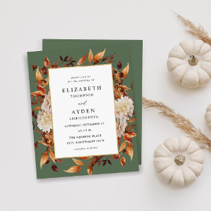 Budget Beige Automne Floral 2 Mariage - Vert