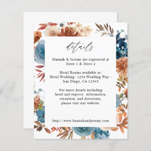 Budget Beige & Dusty Blue Floral Détails