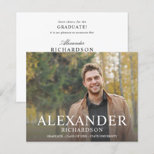 Budget Big Mod Nom Photo Graduation Annonce