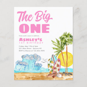 Budget Big One Hot Pink Beach 1er anniversaire de 