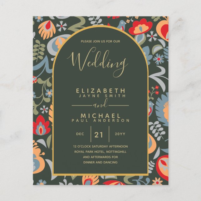 BUDGET Bilingue Espagnol Anglais Mariage Noces (Devant)