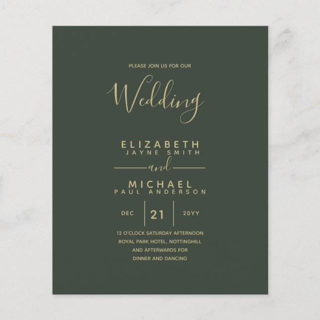 Budget Bilingue Espagnol BODA Anglais Mariage (Devant)