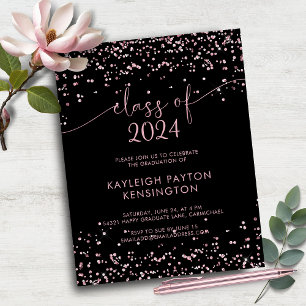 BUDGET Black Blush rose Parties scintillant Parti