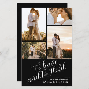 Budget Black Collage 4 Faire-part de mariage photo