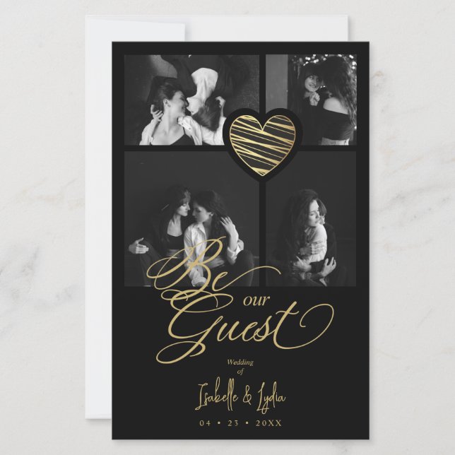 Budget Black Fake Golden Luxury Heart 4 photos (Devant)