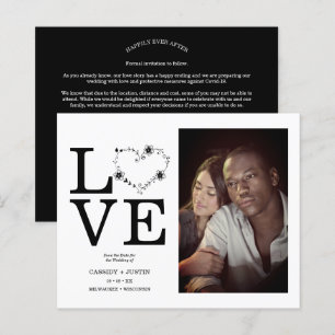 Budget Black Funny Floral Love Coeur Personnalisé 
